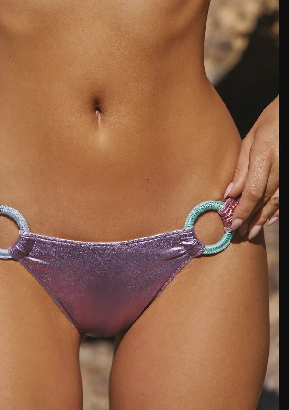 New Capittana Luciana Metallic Bikini Bottoms - Medium